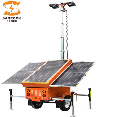 Buy 1305W Solar Powered Portable Light Towers LED Mobile Light Tower For Construction Sites online manufacture