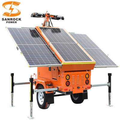 Buy Portable Led Light Towers 60A MPPT Solar Mobile Tower Light Trailer Mounted online manufacture