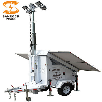 Buy Monocrystalline Solar Hybrid Light Tower Trailer Light Tower Charging Time 7.8hours online manufacture