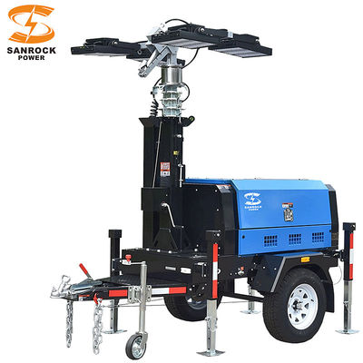 Buy 6kw/7.5kw Portable Diesel Light Tower 230VAC / 240VAC Trailer Mounted Light Towers online manufacture