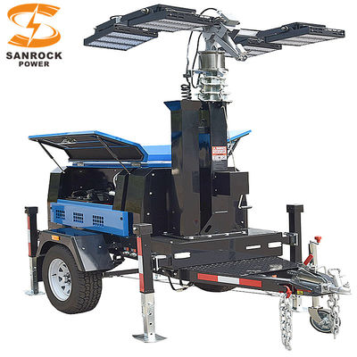 Buy Mobile Diesel Powered Light Towers 6kw/50hz 7.5kw/60hz Telescopic Lighting Tower online manufacture