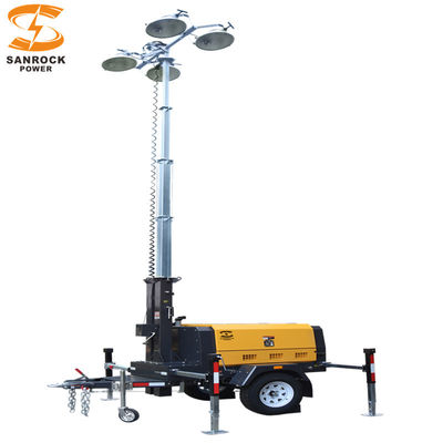 Buy 2 Wheels Portable Light Tower Generator Stable Performance Towable Light Tower online manufacture
