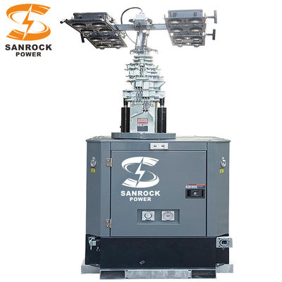Buy 6kw/9kw Diesel Generator Light Tower Outdoor Emergency Trailer Lighting Tower 230VAC online manufacture