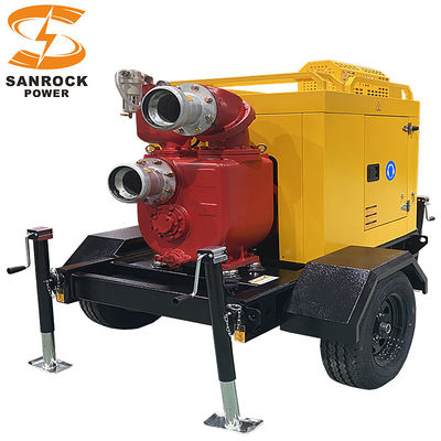 Buy 80-120L Mobile Diesel Powered Irrigation Pump Flood Control Trailer Water Pressure Pump online manufacture
