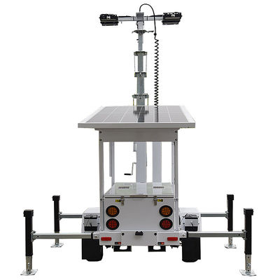 Buy Renewable Energy Mobile Solar Light Tower with Manual Winch Mast Lifting Portable Light Tower Generator online manufacture