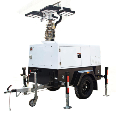 Buy Mobile Light Tower Generator Diesel Light Tower Lamp 4×500W LED Industrial Light Tower online manufacture