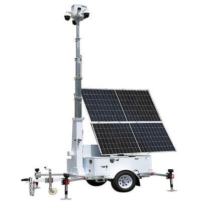 Buy Solar LED Light Tower Rotating Surveillance Camera Emergency Response Zones Portable Solar Light Tower online manufacture