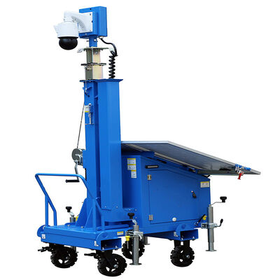 Buy Mobile Surveillance Tower CCTV Parking Lots Security Telescopic Light Tower 7mast Lifting Solar Light Tower online manufacture