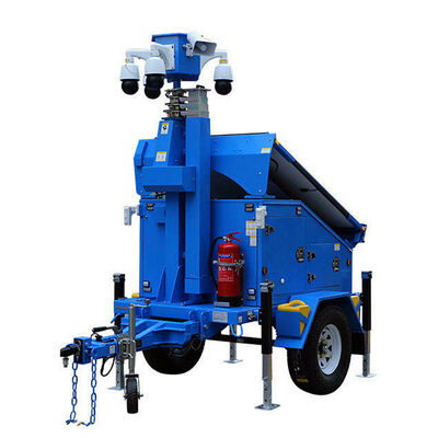 Buy Portable Solar Light Tower Rotating Surveillance Camera Construction Site Solar Powered Light Tower online manufacture