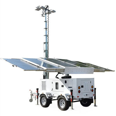 Buy Portable Solar Light Tower Construction Light Tower Running Time 19.2 Hours  LED Mobile Light Tower online manufacture