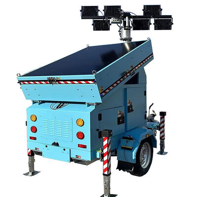 Buy Portable Solar Light Tower Construction Site Trailer Light Tower High Performance Solar Powered Lighting Towers online manufacture
