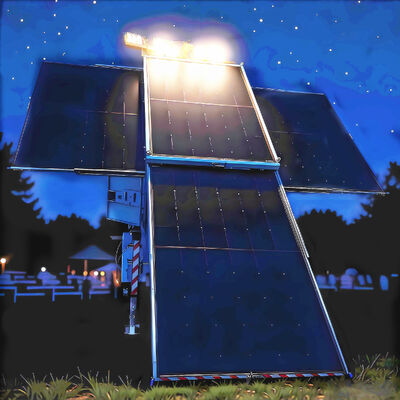 Buy Mobile Solar Light Tower Dust Proof Outdoors Light Tower Street Light With Solar Panel Eco Friendly Light Tower online manufacture