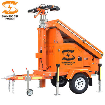 Adjustable Height Portable Light Tower Generator Site Solar Light Towers Environmentally Friendly