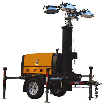 Portable LED Light Towers Diesel Engine Construction Emergency Light Tower 8-12 Hours Runtime Diesel Light Tower