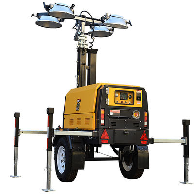 Construction Light Tower Diesel Generator Illumination System Portable Light Tower