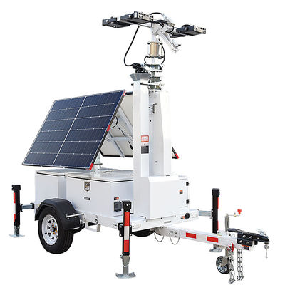 Solar Powered Lighting Towers 5.3 Days Running Time Hydraulic Light Tower Portable Light Tower Rental