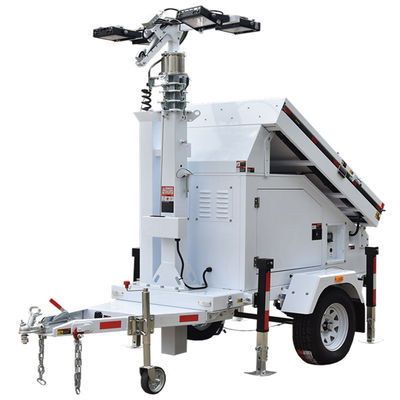 19.2 Hours Running Time Single Axle Eco-Friendly Solar Light Tower for Outdoor Events and Surveillance