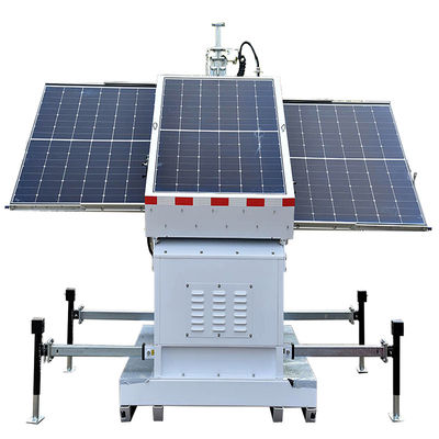 Portable Solar Light Tower Surveillance Tower Lighting Mining Operations Mobile Lighting Tower