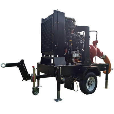 Mobile Water Pump  Easy To Move  Dry Priming Pump 6 Inches Diesel Water Pumps For Irrigation