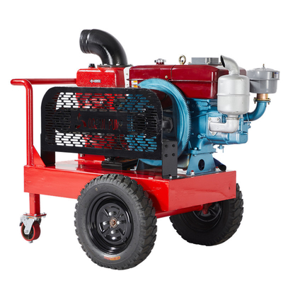 Self Priming Pump Sewage Trailer Water Pump Power 5.5 KW Diesel Irrigation Pump