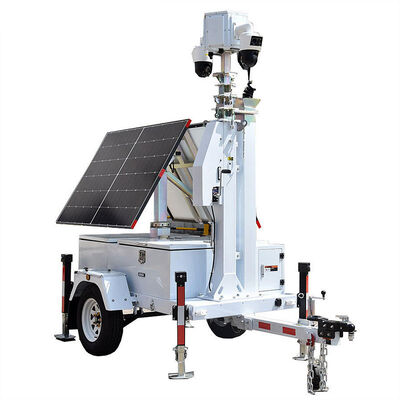 Generator Light Tower  Harnessing Solar Energy Surveillance Cameras Mobile Solar Light Tower