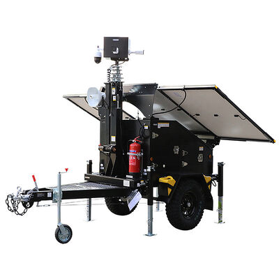 Mobile Solar Light Tower Emergency Response Telescopic Light Tower Hydraulic Mast 5-9m Solar LED Light Tower