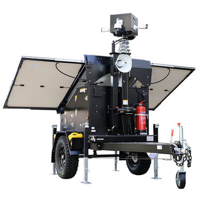 Mobile Solar Light Tower with 360° Beam Angle 5-9m Telescopic Mast and IP65 Waterproof Housing for Emergency Response
