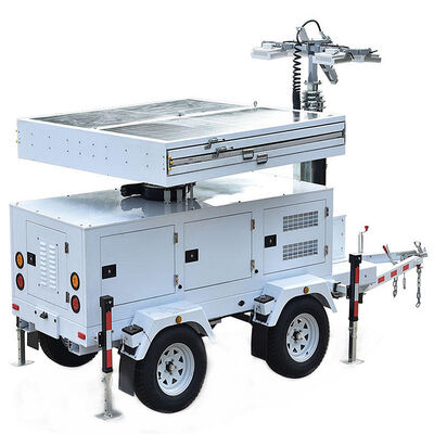 Eco Friendly Mobile Solar Light Tower 360 Degree Illumination Mining Operations Trailer Mounted Light Tower