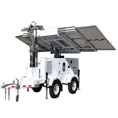 Zero Emissions Solar Light Tower Extendable Mast Generator Light Trailer Portable Industrial Light Towers