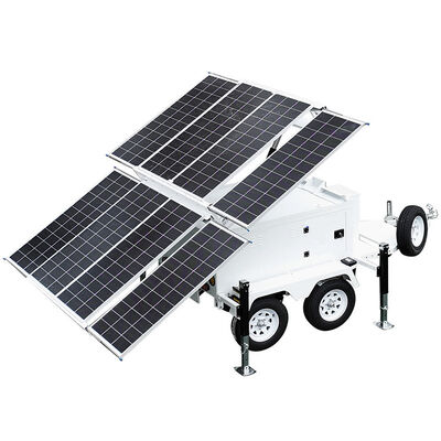 Mobile Solar Light Tower Renewable Energy Technology Solar Photovoltaic Panels  LED Light Tower