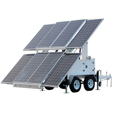 IP65 Rated Waterproof Solar LED Light Tower Outdoor Events Automatic Controls Hydraulic Light Tower