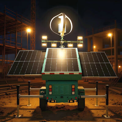 High Output Wide Area Solar Light Tower Mining Operation Solar Light Trailer  Mobile Solar Light Tower