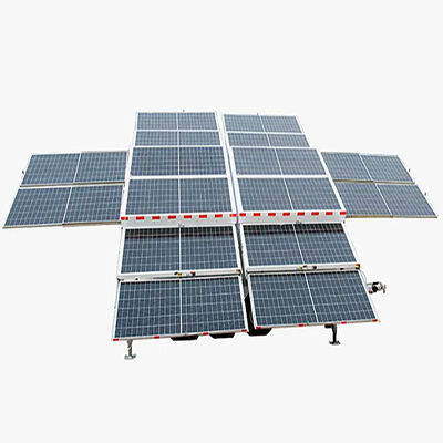 Mobile Solar Light Tower Solar Panel 16x455W CCTV Remote Monitoring And Security Telescopic Lighting Tower
