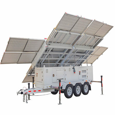 Renewable Energy Solar Powered Light Tower Operate Temperature -40℃-85℃ Construction Site Solar Lighting Towers