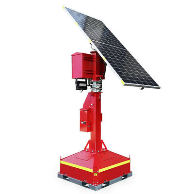 Robust Mobile Solar Light Tower with 14000 lm Light Output, 230Ah LFP Battery, and IP67 Rating for Parking Lot Safety