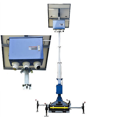 Robust Mobile Solar Light Tower Border Security Solar Surveillance Light Tower With Thermal Camera
