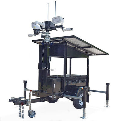 Trailer Mounted Light Tower Telescopic 7m Mast High Brightness Construction Site Solar Powered Light Tower