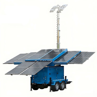 Standby Power Mobile Solar Light Tower Large Area Site Illumination Convenient Site Transfer Trailer Mounted Light Tower