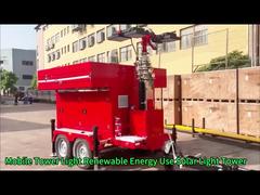 Mobile Solar Light Tower Eco Friendly LED Light Tower Telescopic Lighting Towers