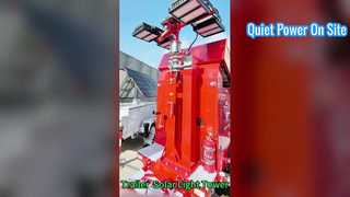 Trailer Mounted Lighting Tower Renewable Energy Technologies Solar Powered Generator Industrial Ligh