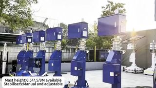 Zero-Emission Mobile Solar Light Tower Rapid Deployment Emergency Outdoor Solar Lighting Towers
